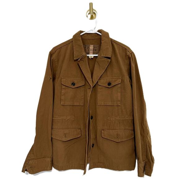 J. Crew Jackets & Blazers - J CREW  Brigadier Utility Jacket Coat Tan Khaki Military Field L